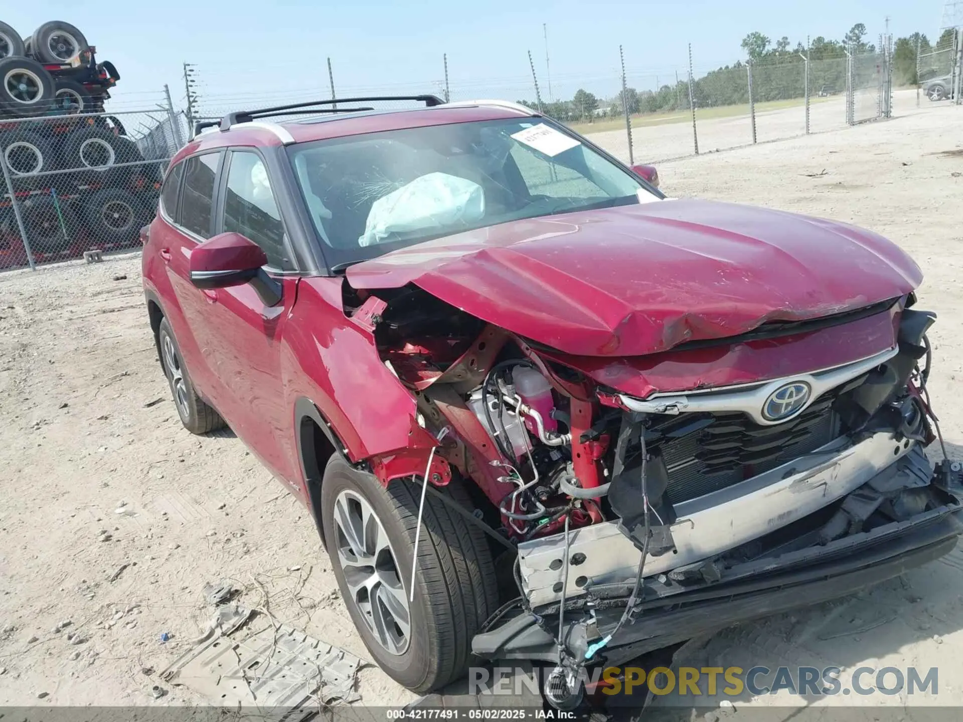 1 fotografías del automóvil dañado 5TDKBRCH1PS599281 TOYOTA HIGHLANDER 2023
