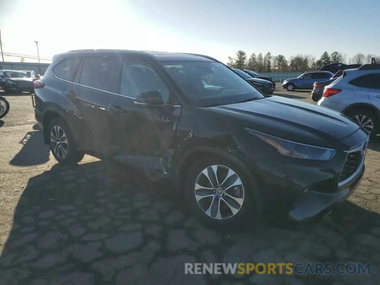 4 fotografías del automóvil dañado 5TDKBRCH2PS120656 TOYOTA HIGHLANDER 2023