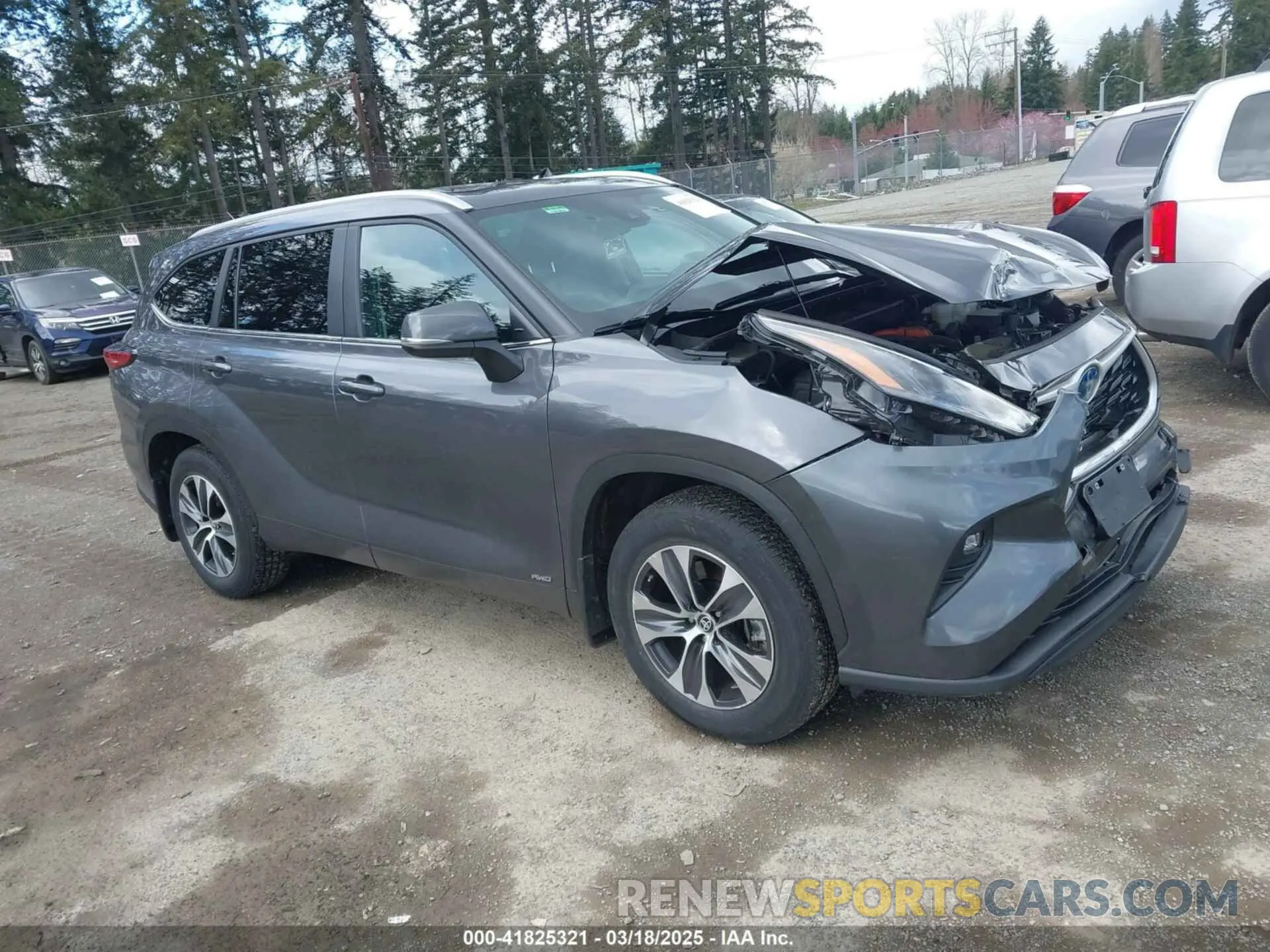 1 fotografías del automóvil dañado 5TDKBRCH2PS122939 TOYOTA HIGHLANDER 2023