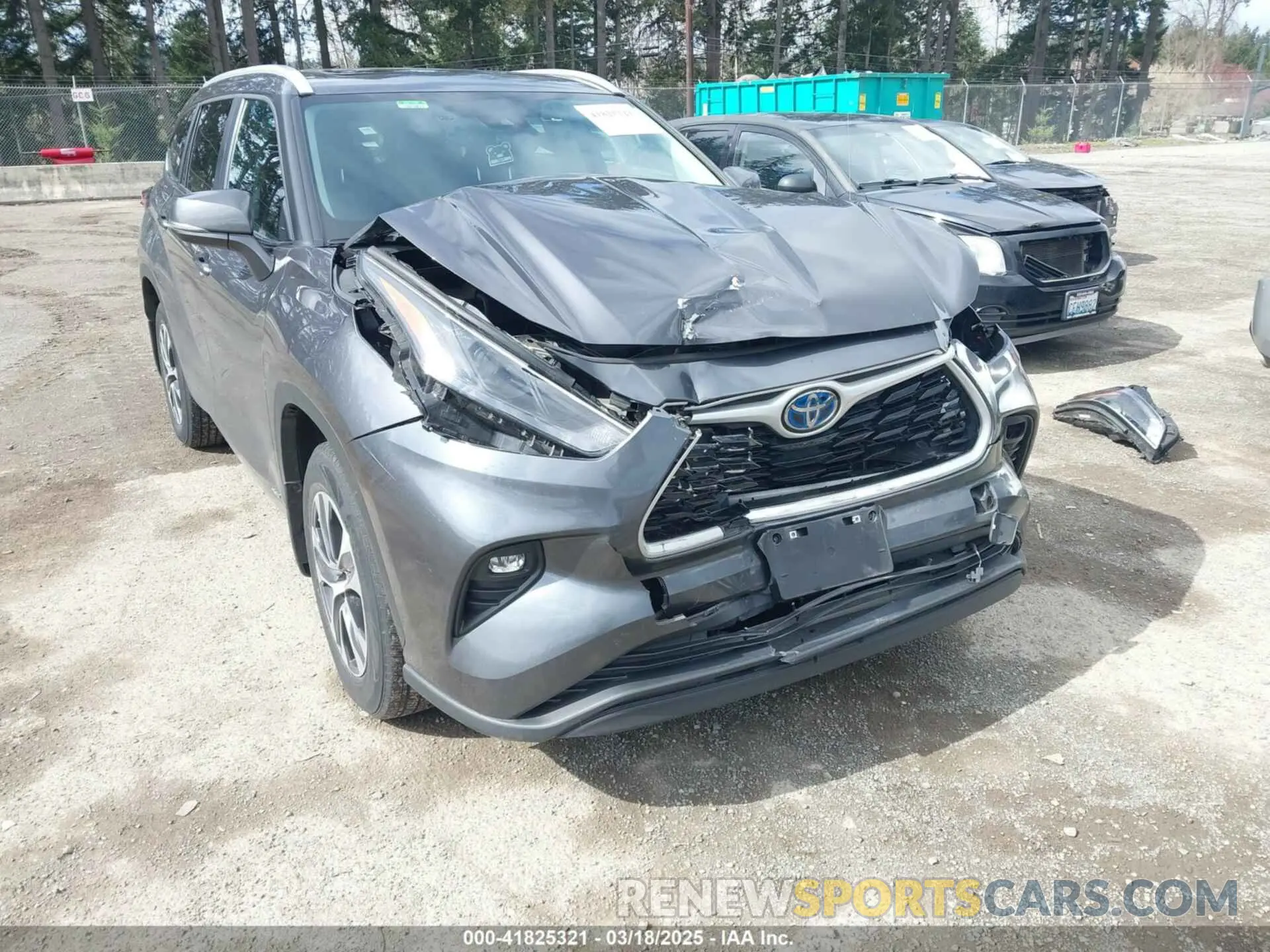 6 fotografías del automóvil dañado 5TDKBRCH2PS122939 TOYOTA HIGHLANDER 2023