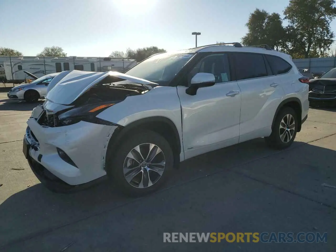 1 fotografías del automóvil dañado 5TDKBRCH4PS113997 TOYOTA HIGHLANDER 2023