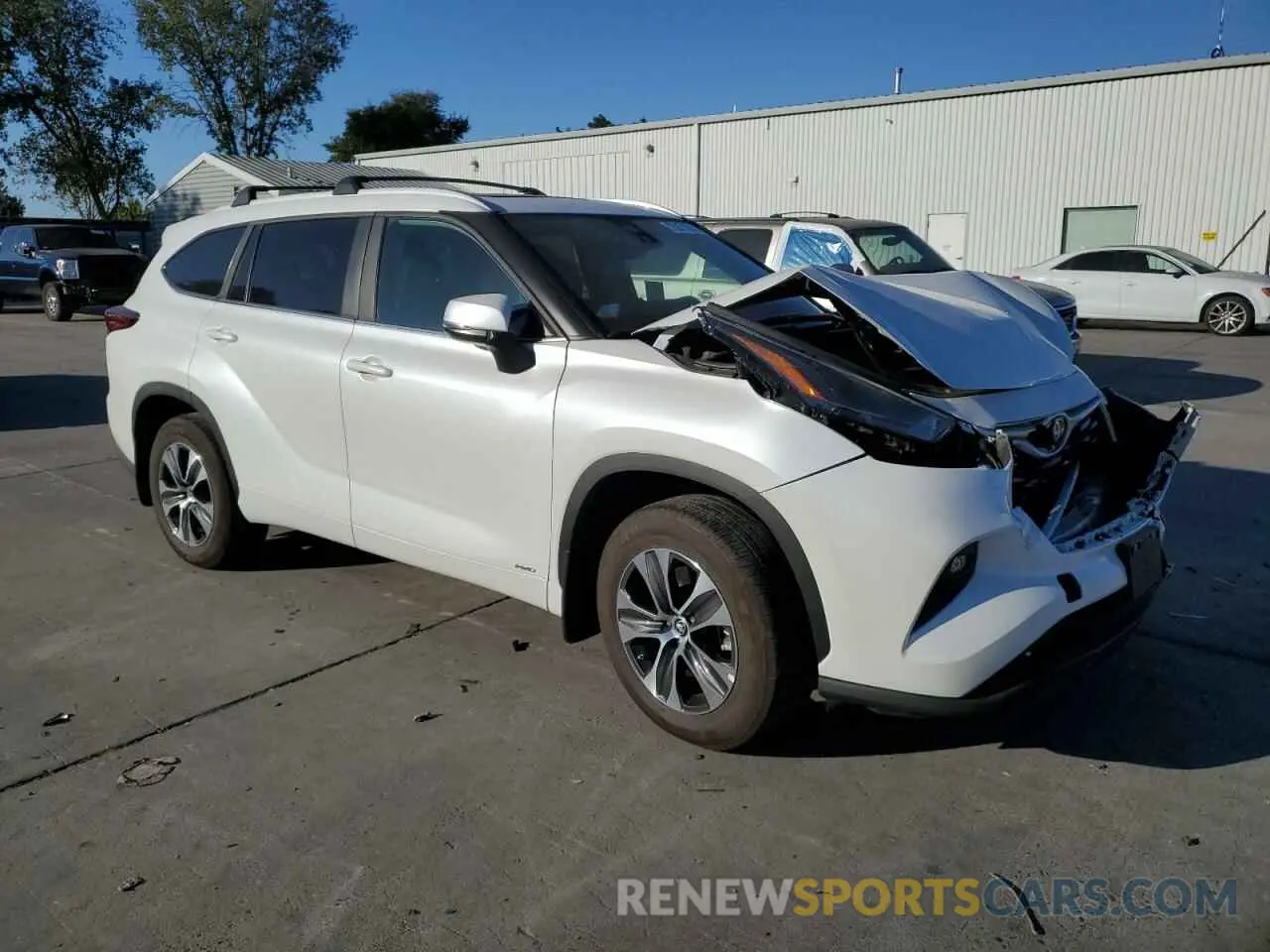 4 fotografías del automóvil dañado 5TDKBRCH4PS113997 TOYOTA HIGHLANDER 2023