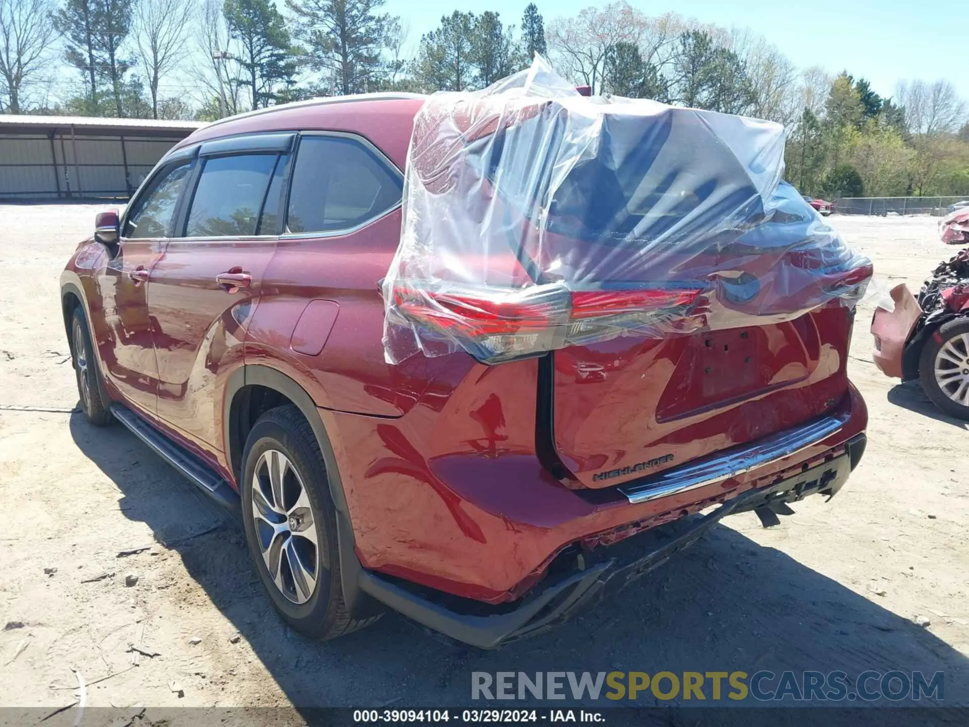 6 fotografías del automóvil dañado 5TDKBRCH5PS562993 TOYOTA HIGHLANDER 2023