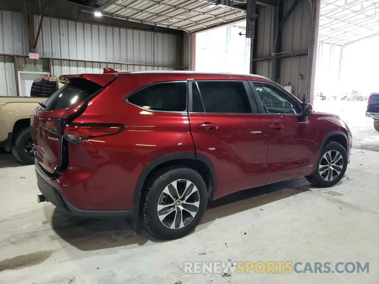 3 fotografías del automóvil dañado 5TDKBRCH6PS117923 TOYOTA HIGHLANDER 2023