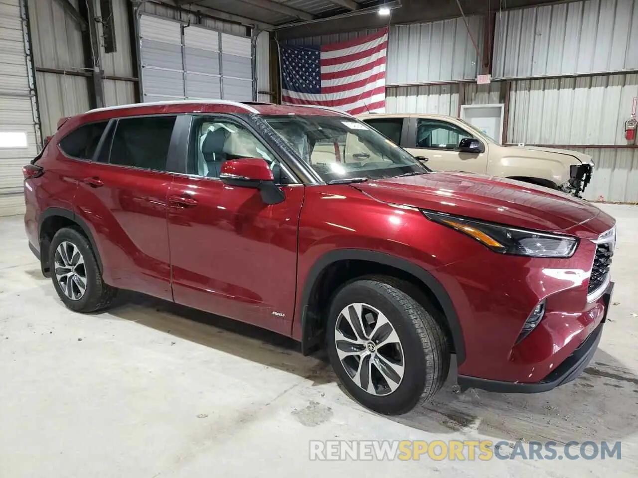 4 fotografías del automóvil dañado 5TDKBRCH6PS117923 TOYOTA HIGHLANDER 2023