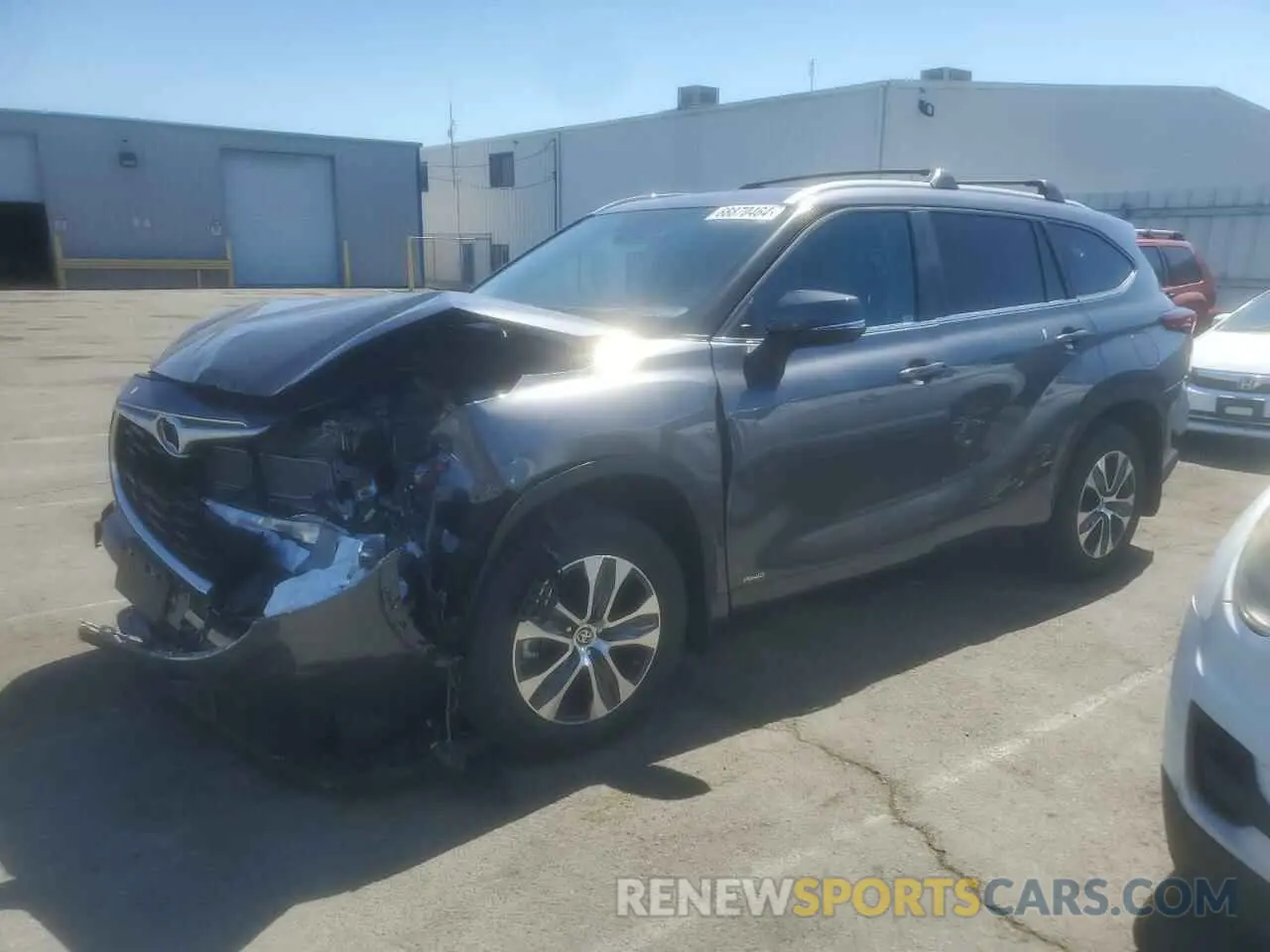 1 fotografías del automóvil dañado 5TDKBRCH7PS599799 TOYOTA HIGHLANDER 2023
