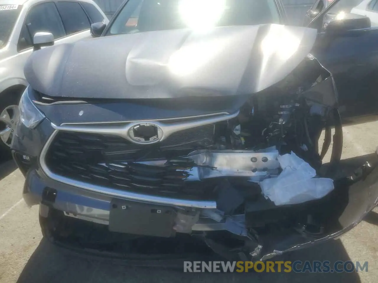 11 fotografías del automóvil dañado 5TDKBRCH7PS599799 TOYOTA HIGHLANDER 2023
