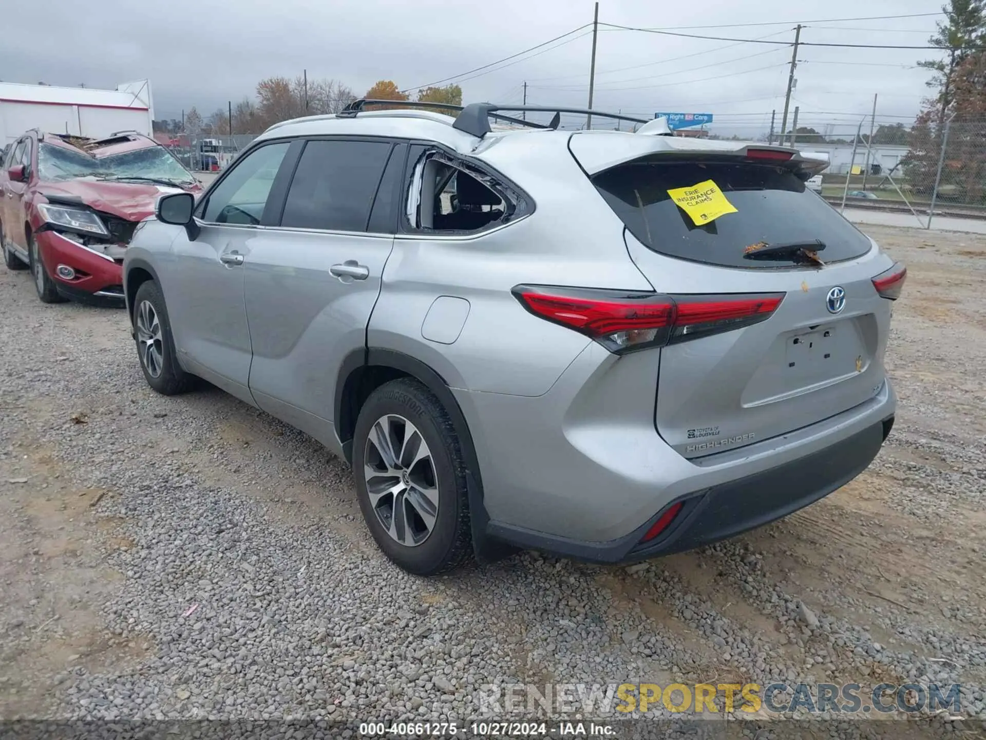 3 fotografías del automóvil dañado 5TDKBRCH9PS574810 TOYOTA HIGHLANDER 2023