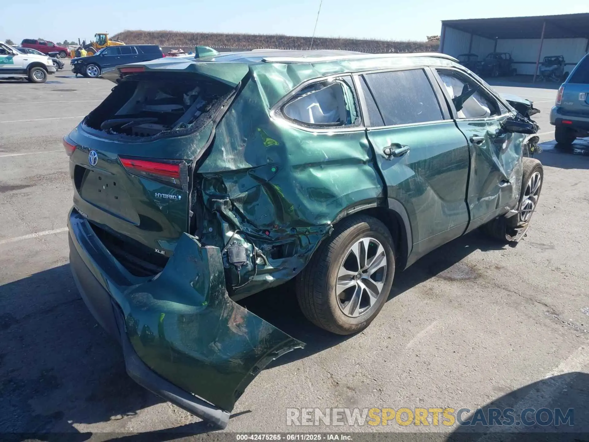 4 fotografías del automóvil dañado 5TDKBRCHXPS570880 TOYOTA HIGHLANDER 2023