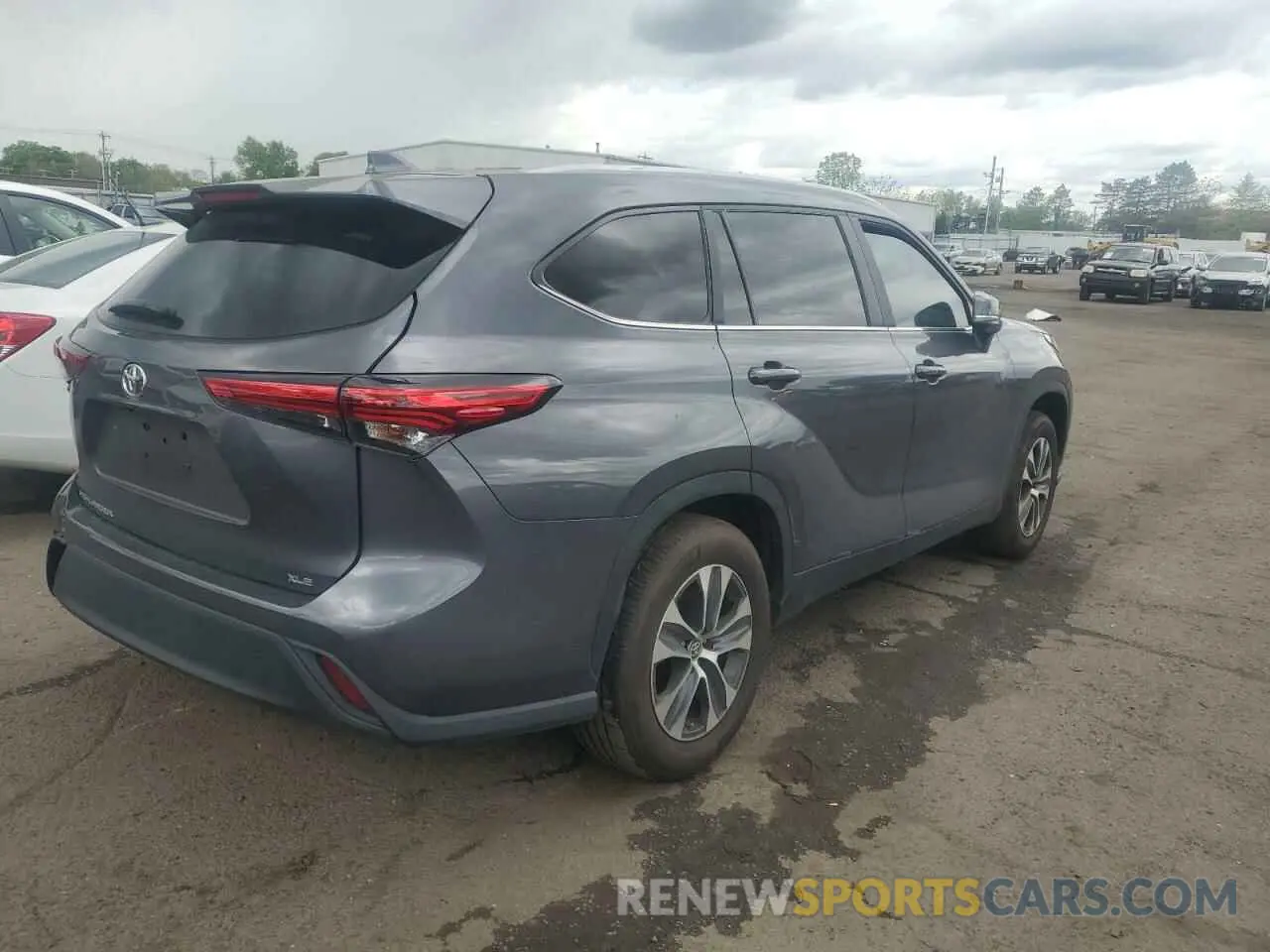 3 fotografías del automóvil dañado 5TDKDRAH1PS038530 TOYOTA HIGHLANDER 2023