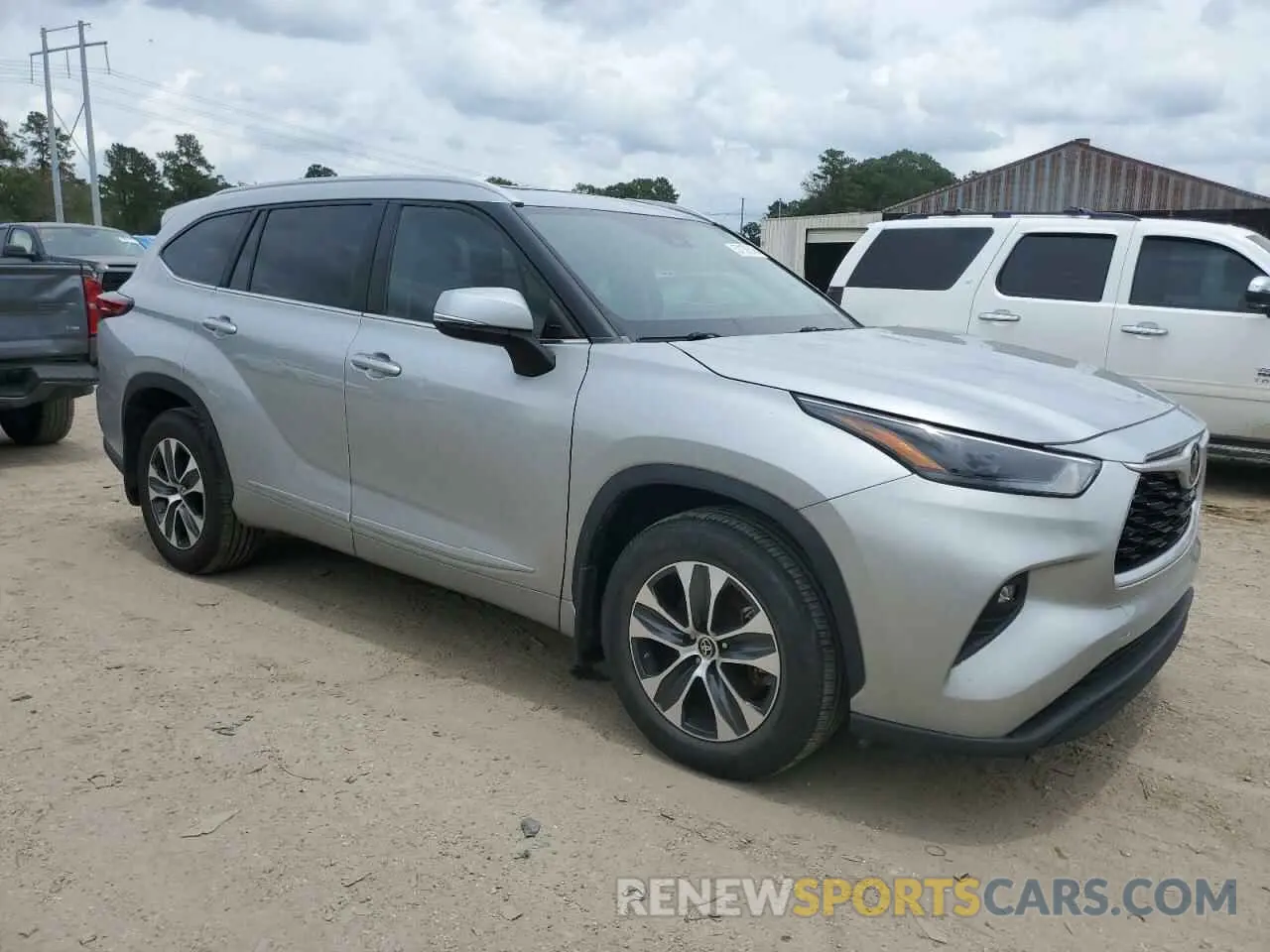4 fotografías del automóvil dañado 5TDKDRAH2PS005536 TOYOTA HIGHLANDER 2023