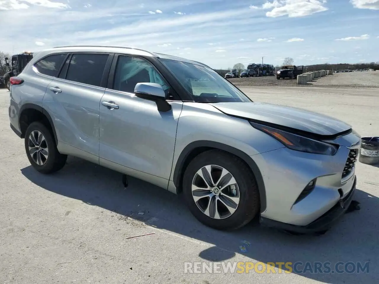 4 fotografías del automóvil dañado 5TDKDRAH2PS023681 TOYOTA HIGHLANDER 2023