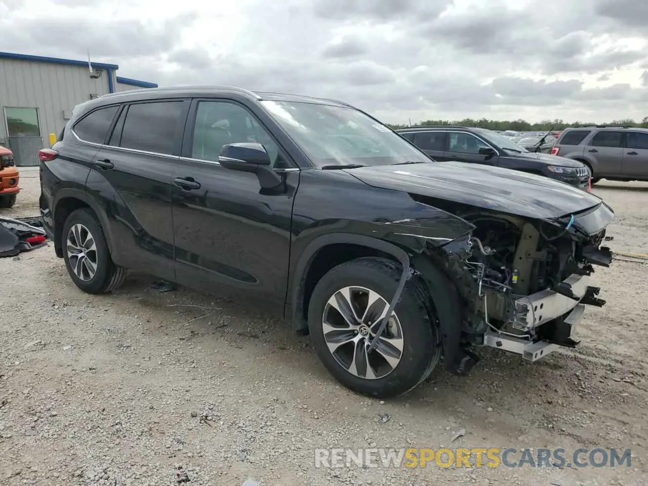 4 fotografías del automóvil dañado 5TDKDRAH2PS036169 TOYOTA HIGHLANDER 2023