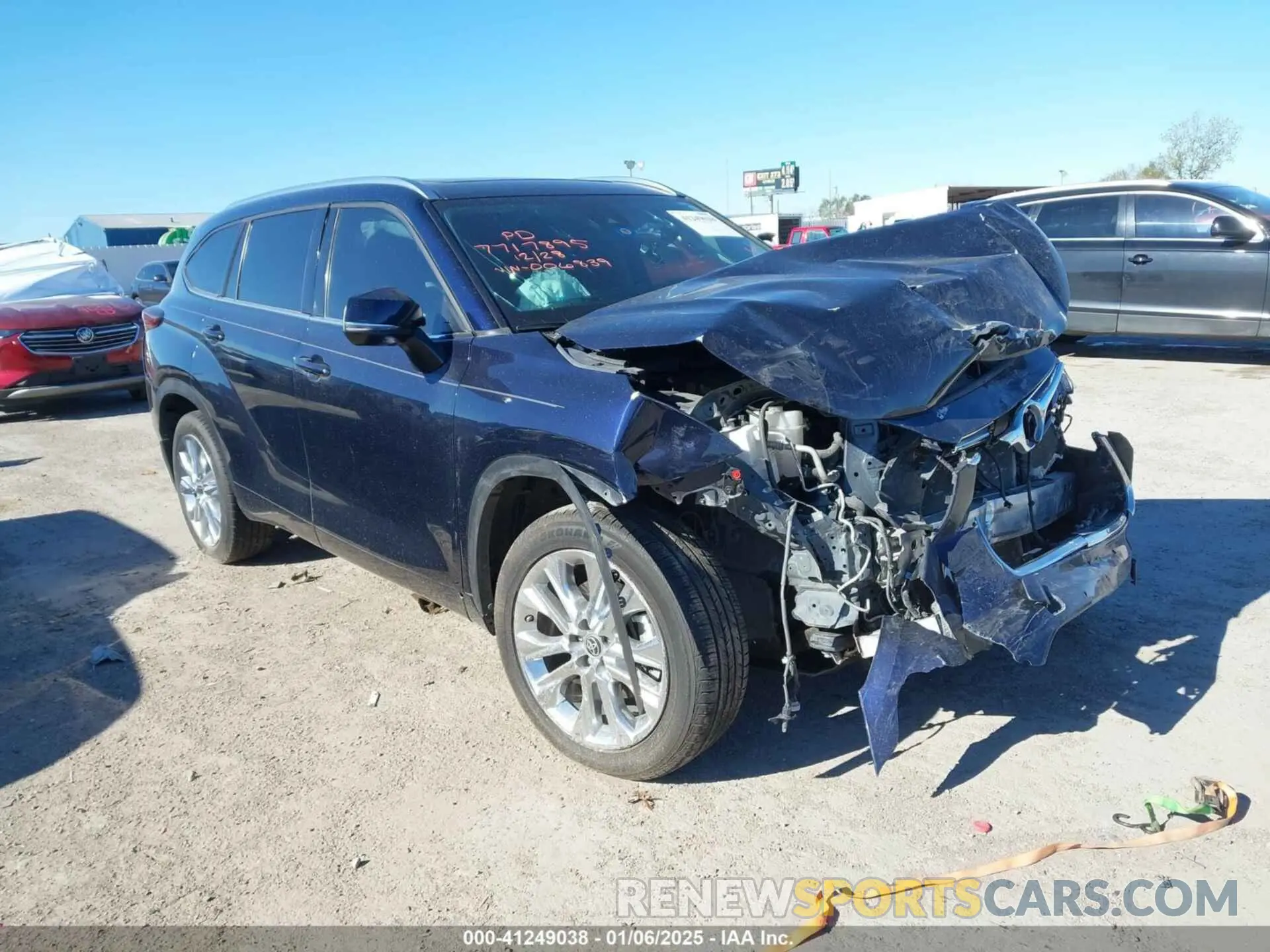 1 fotografías del automóvil dañado 5TDKDRAH3PS006839 TOYOTA HIGHLANDER 2023
