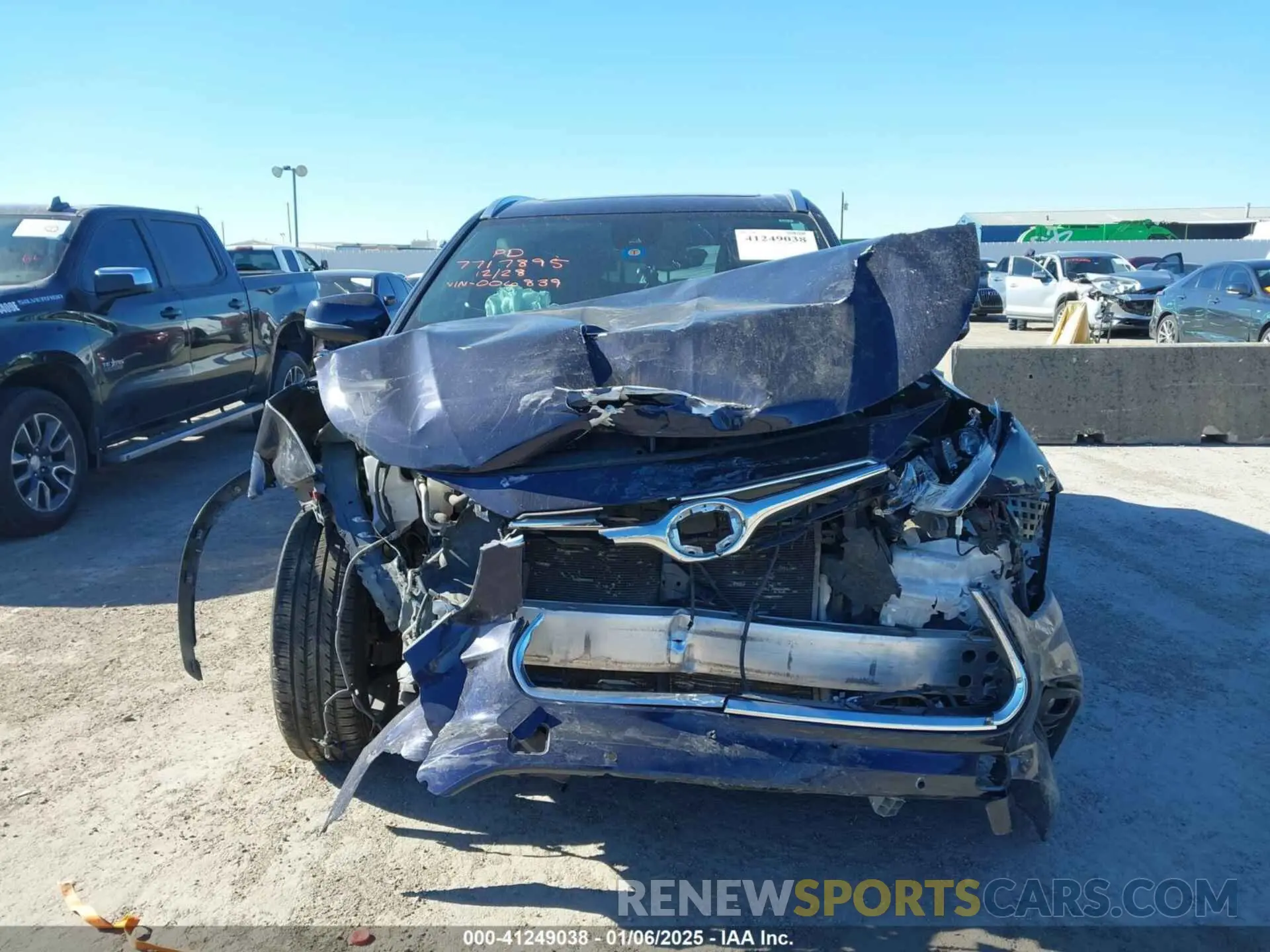 6 fotografías del automóvil dañado 5TDKDRAH3PS006839 TOYOTA HIGHLANDER 2023