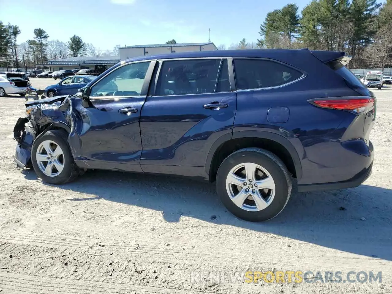 2 fotografías del automóvil dañado 5TDKDRAH3PS007148 TOYOTA HIGHLANDER 2023