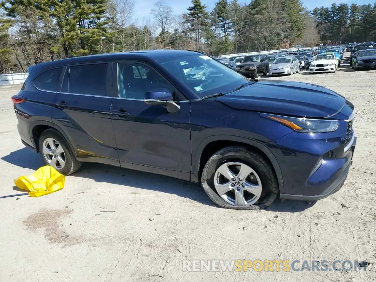 4 fotografías del automóvil dañado 5TDKDRAH3PS007148 TOYOTA HIGHLANDER 2023