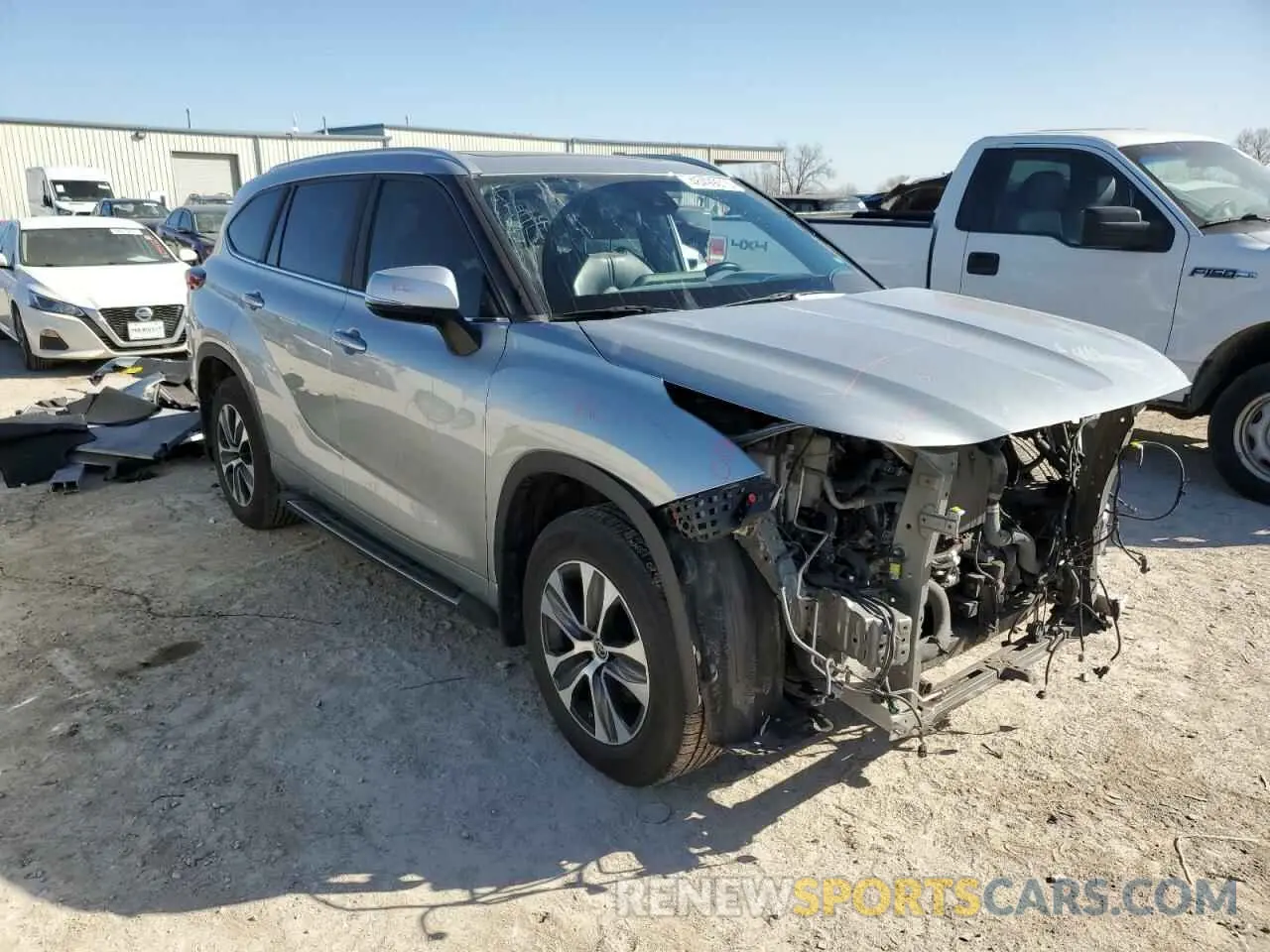 4 fotografías del automóvil dañado 5TDKDRAH3PS011717 TOYOTA HIGHLANDER 2023