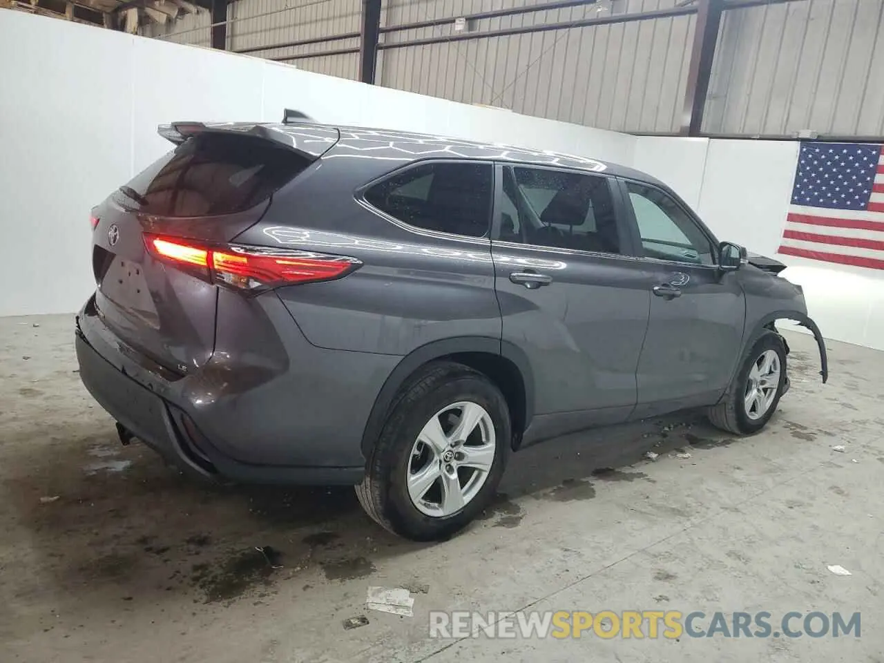 3 fotografías del automóvil dañado 5TDKDRAH3PS028145 TOYOTA HIGHLANDER 2023