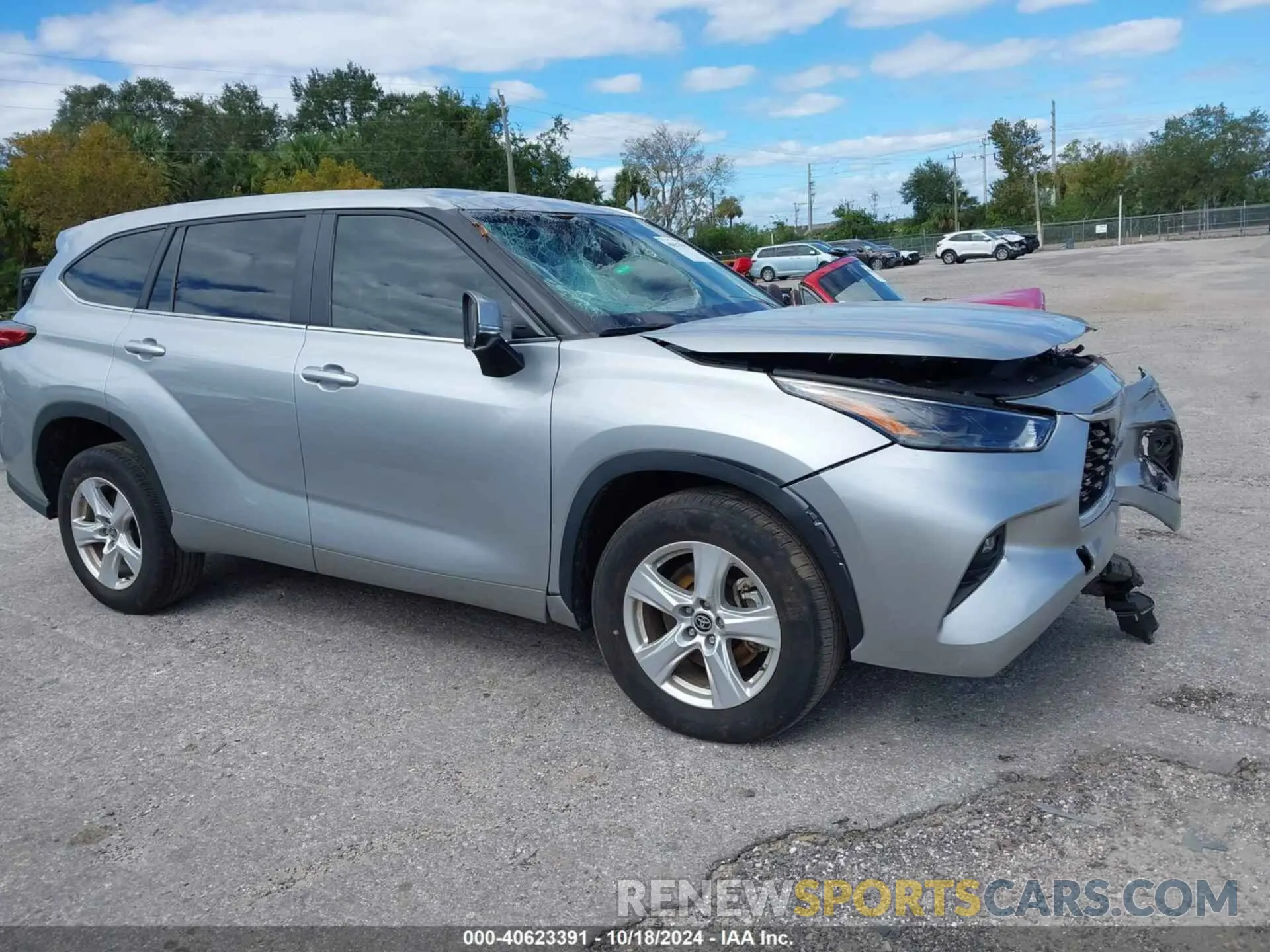 14 fotografías del automóvil dañado 5TDKDRAH3PS034110 TOYOTA HIGHLANDER 2023