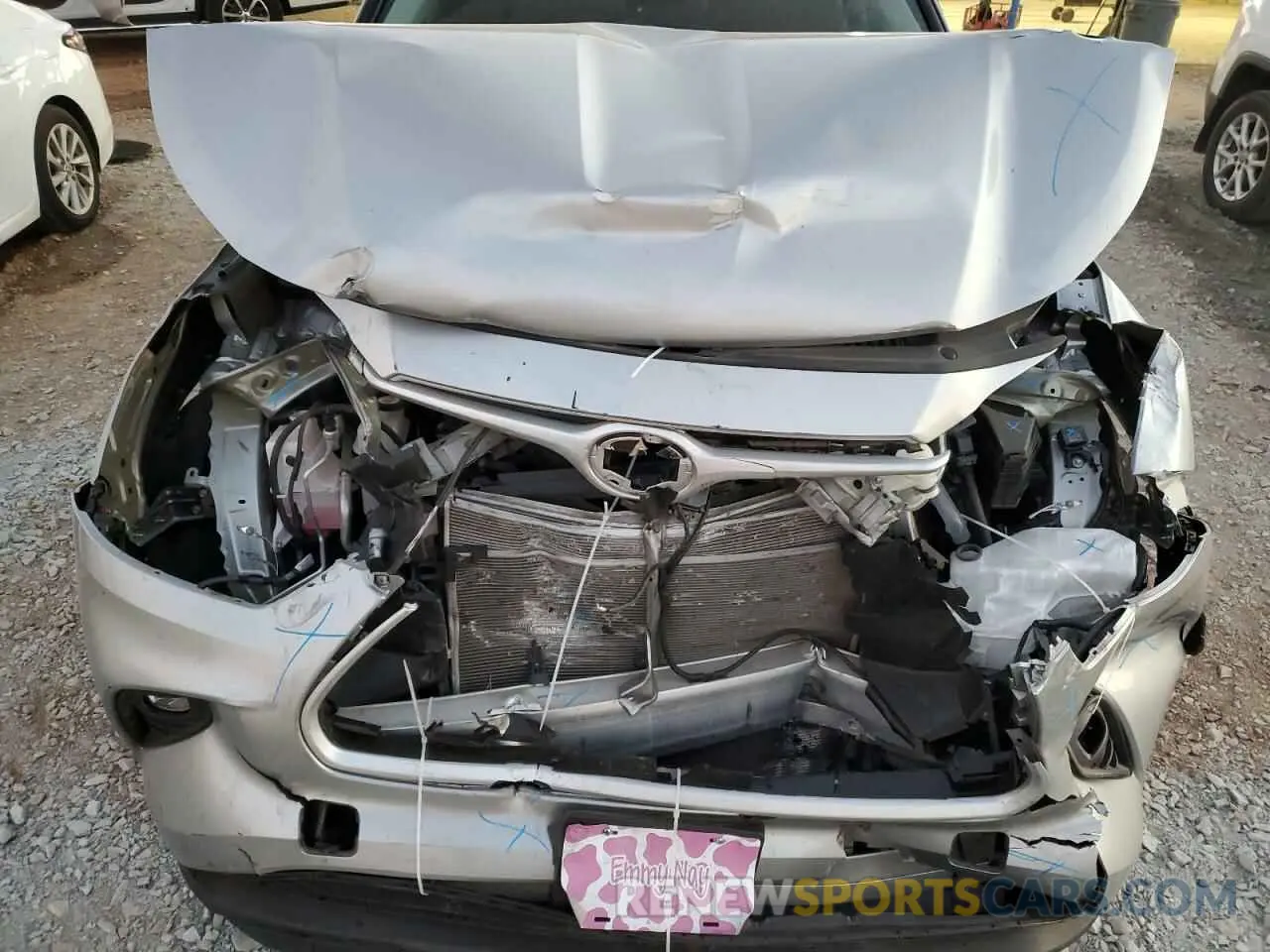 12 fotografías del automóvil dañado 5TDKDRAH3PS047147 TOYOTA HIGHLANDER 2023