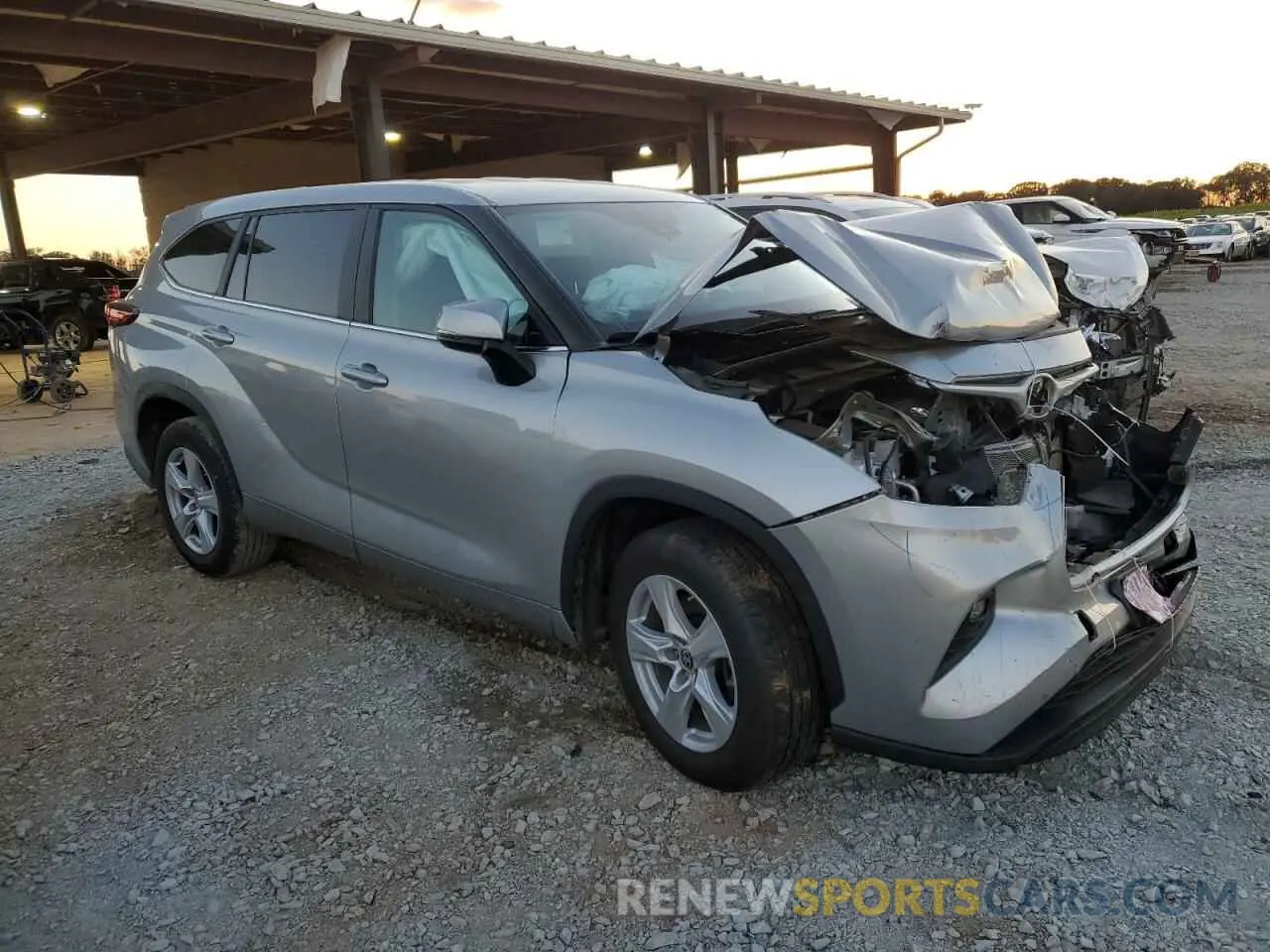 4 fotografías del automóvil dañado 5TDKDRAH3PS047147 TOYOTA HIGHLANDER 2023