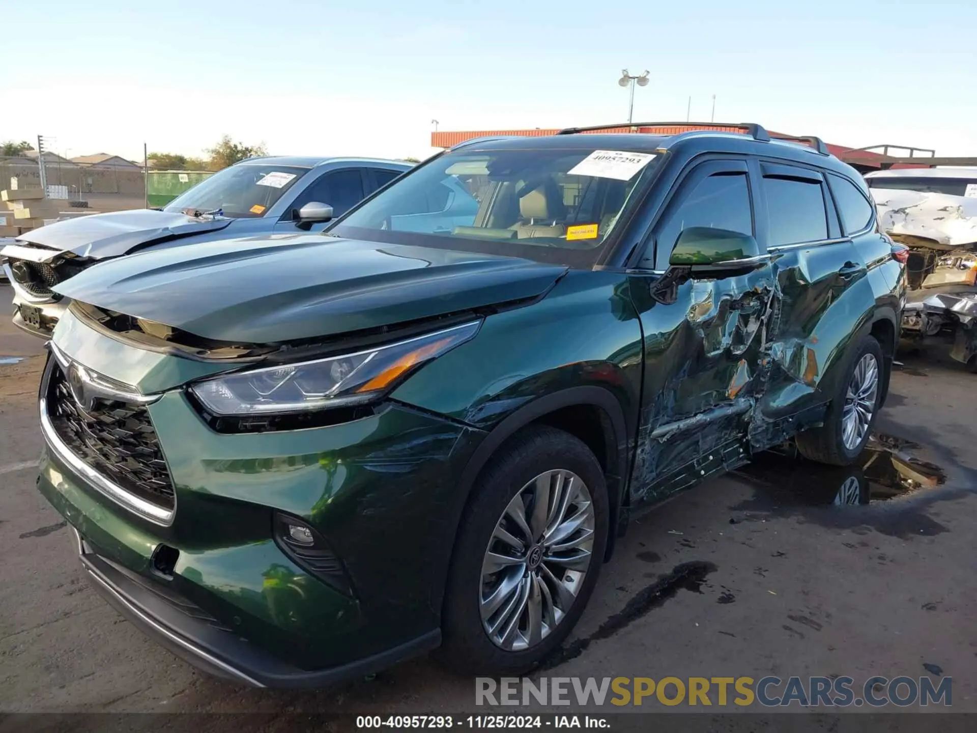 6 fotografías del automóvil dañado 5TDKDRAH3PS509402 TOYOTA HIGHLANDER 2023