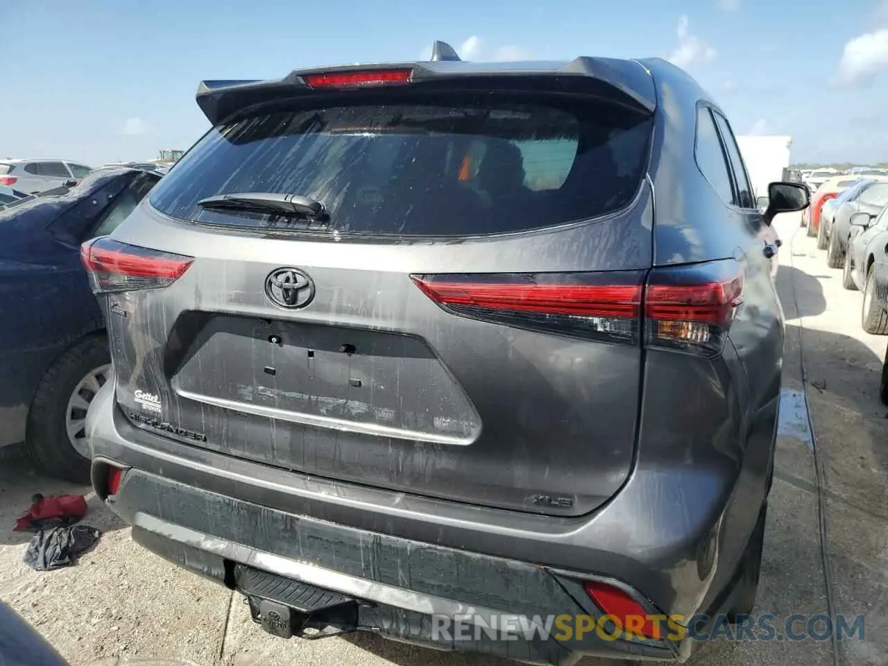 6 fotografías del automóvil dañado 5TDKDRAH3PS518892 TOYOTA HIGHLANDER 2023