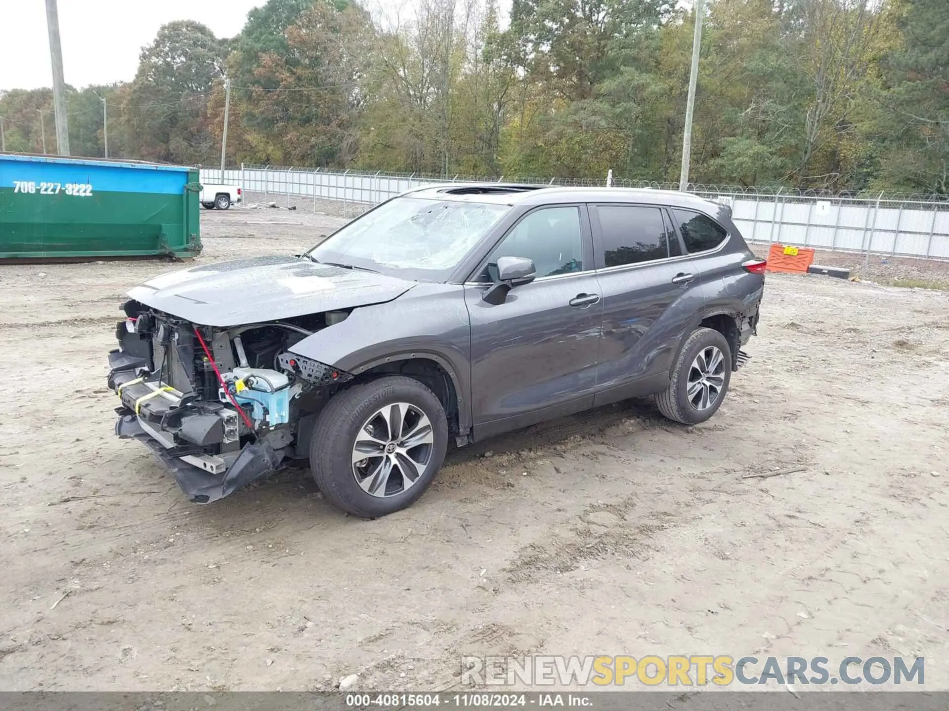 2 fotografías del automóvil dañado 5TDKDRAH5PS032214 TOYOTA HIGHLANDER 2023