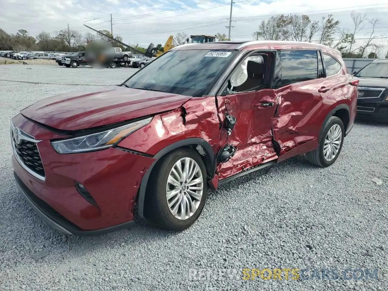1 fotografías del automóvil dañado 5TDKDRAH5PS038630 TOYOTA HIGHLANDER 2023