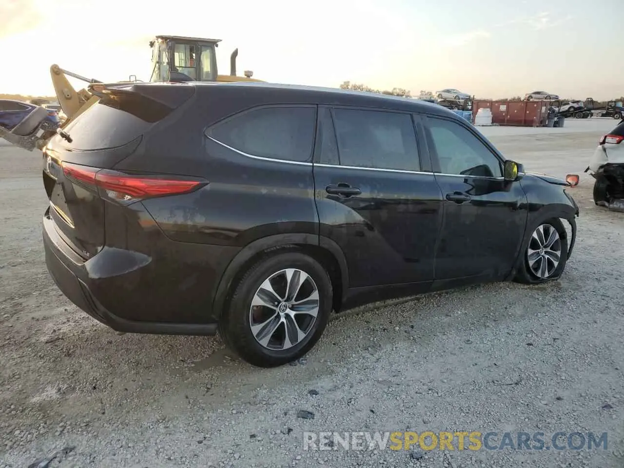 3 fotografías del automóvil dañado 5TDKDRAH5PS513032 TOYOTA HIGHLANDER 2023