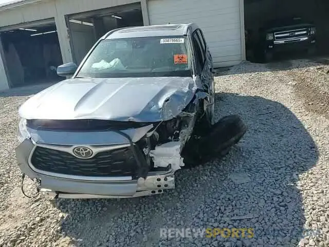 14 fotografías del automóvil dañado 5TDKDRAH6PS001750 TOYOTA HIGHLANDER 2023
