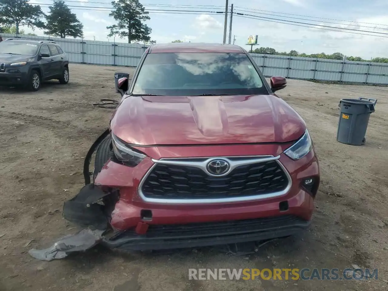 5 fotografías del automóvil dañado 5TDKDRAH6PS025000 TOYOTA HIGHLANDER 2023