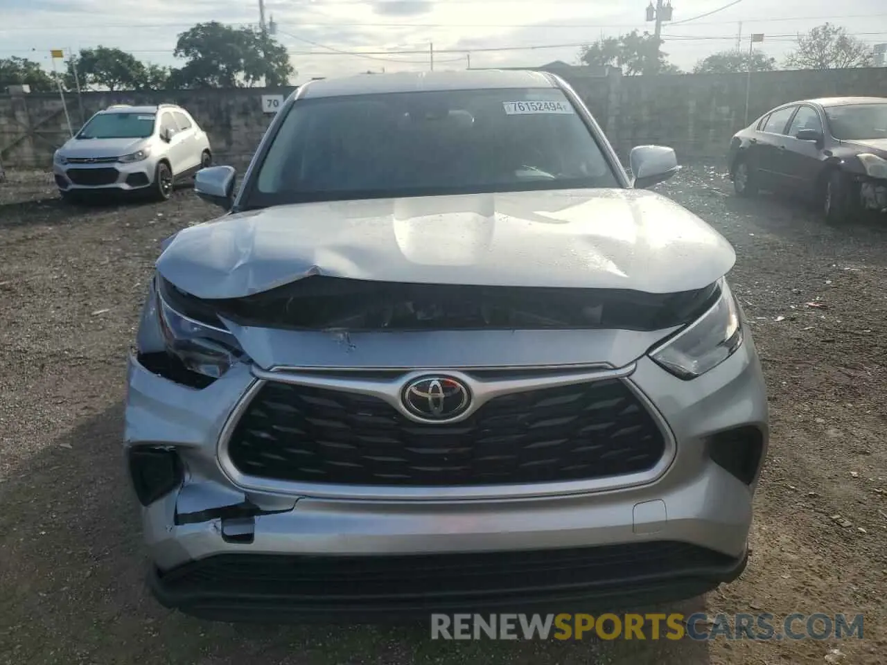 5 fotografías del automóvil dañado 5TDKDRAH6PS041875 TOYOTA HIGHLANDER 2023