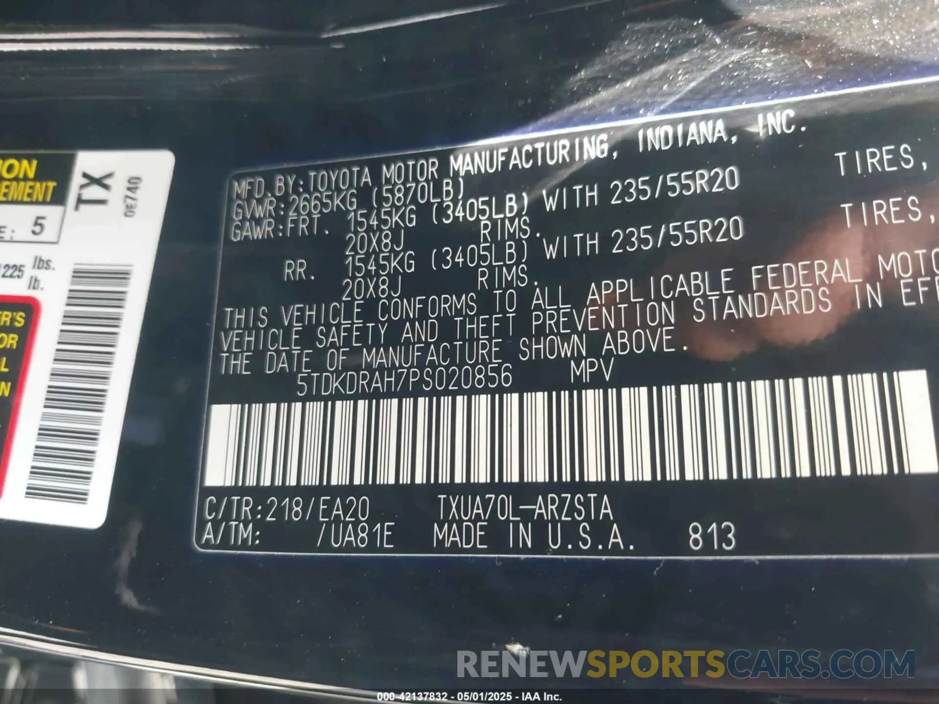 9 fotografías del automóvil dañado 5TDKDRAH7PS020856 TOYOTA HIGHLANDER 2023