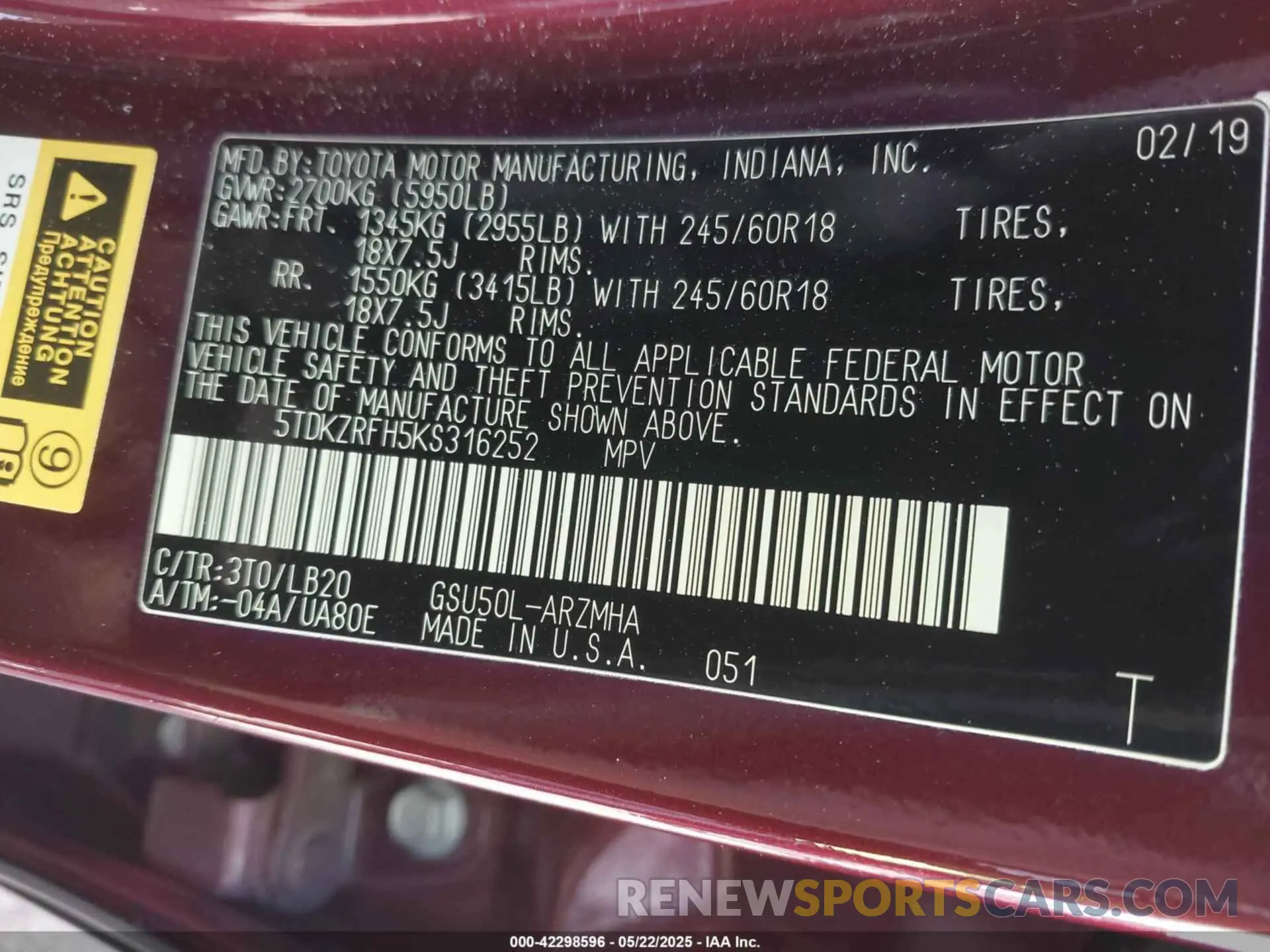 9 fotografías del automóvil dañado 5TDKDRAH7PS038449 TOYOTA HIGHLANDER 2023