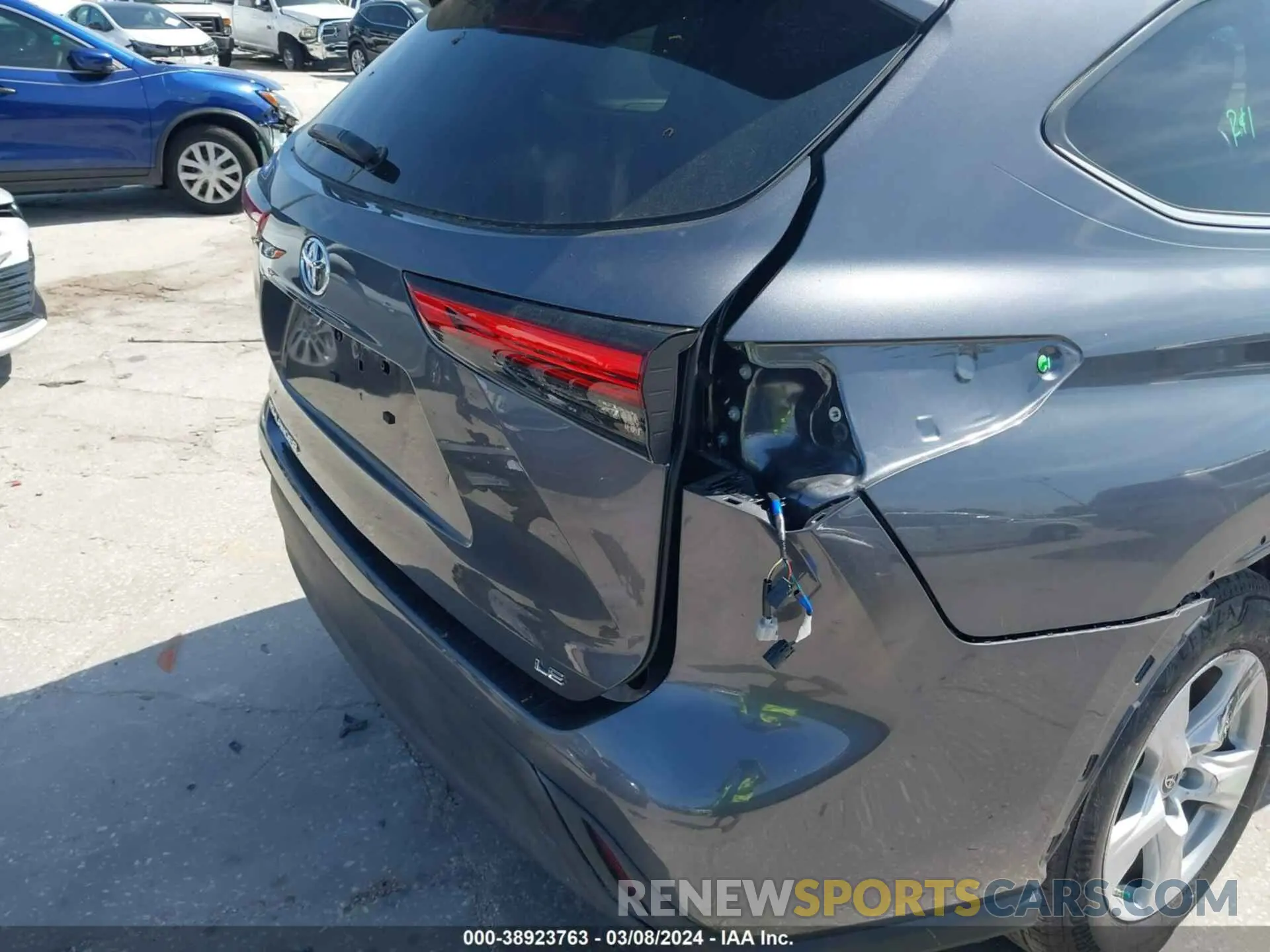 21 fotografías del automóvil dañado 5TDKDRAH7PS046647 TOYOTA HIGHLANDER 2023