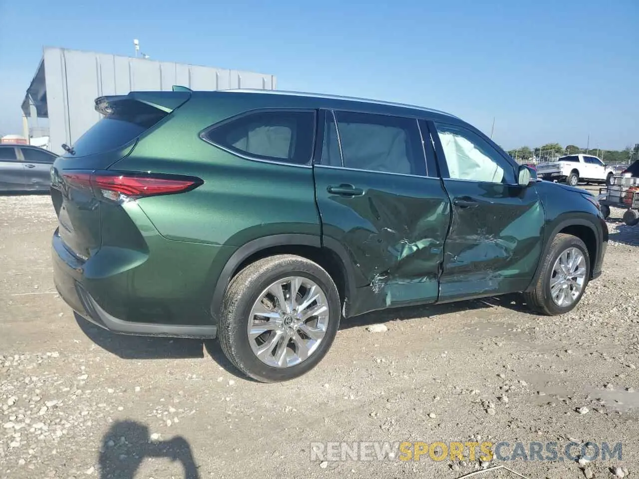 3 fotografías del automóvil dañado 5TDKDRAH7PS505658 TOYOTA HIGHLANDER 2023