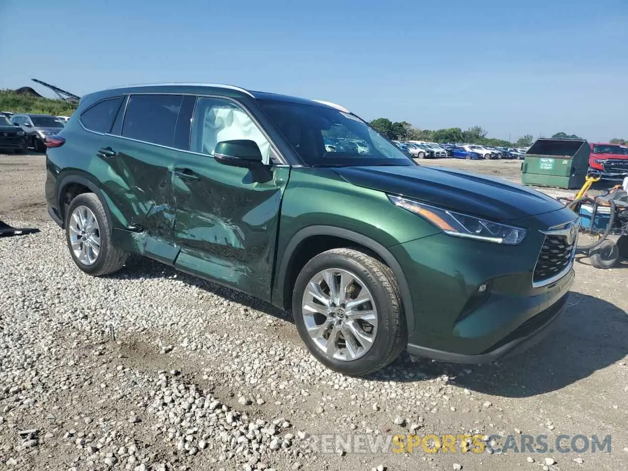 4 fotografías del automóvil dañado 5TDKDRAH7PS505658 TOYOTA HIGHLANDER 2023