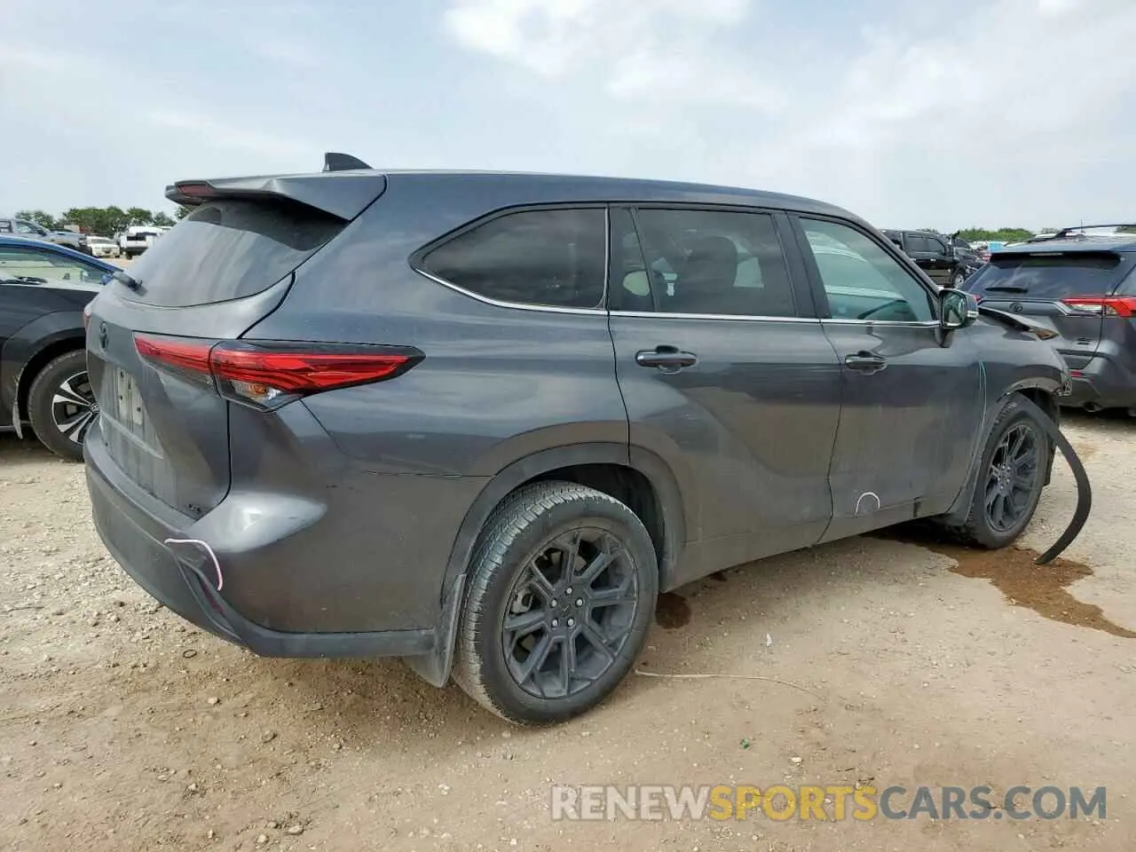 3 fotografías del automóvil dañado 5TDKDRAH7PS524887 TOYOTA HIGHLANDER 2023