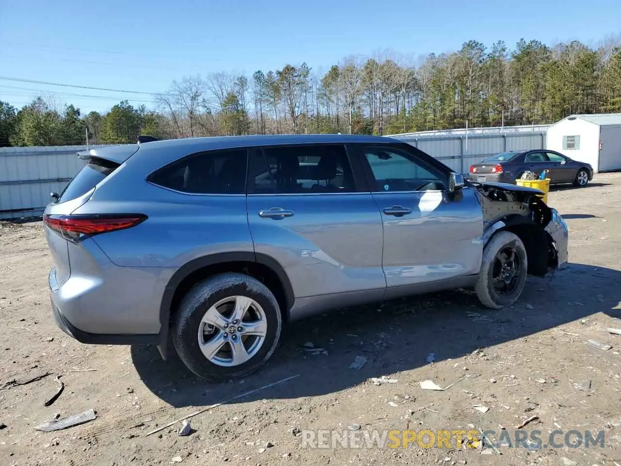3 fotografías del automóvil dañado 5TDKDRAH8PS008022 TOYOTA HIGHLANDER 2023