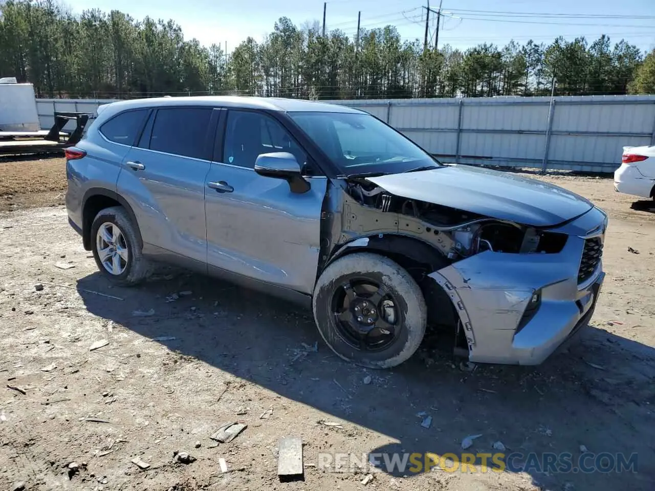 4 fotografías del automóvil dañado 5TDKDRAH8PS008022 TOYOTA HIGHLANDER 2023