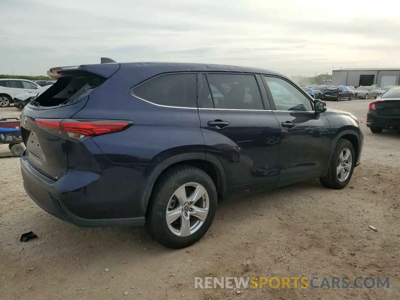 3 fotografías del automóvil dañado 5TDKDRAH8PS015259 TOYOTA HIGHLANDER 2023