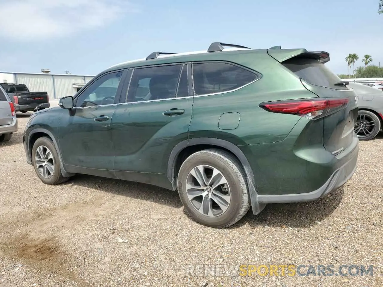 2 fotografías del automóvil dañado 5TDKDRAH8PS501568 TOYOTA HIGHLANDER 2023