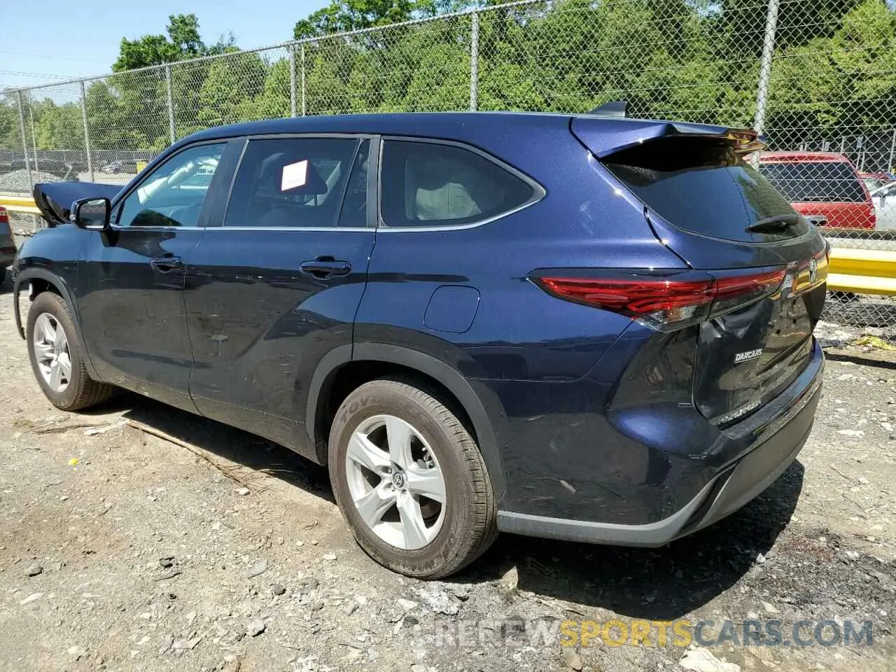 2 fotografías del automóvil dañado 5TDKDRAH8PS503756 TOYOTA HIGHLANDER 2023