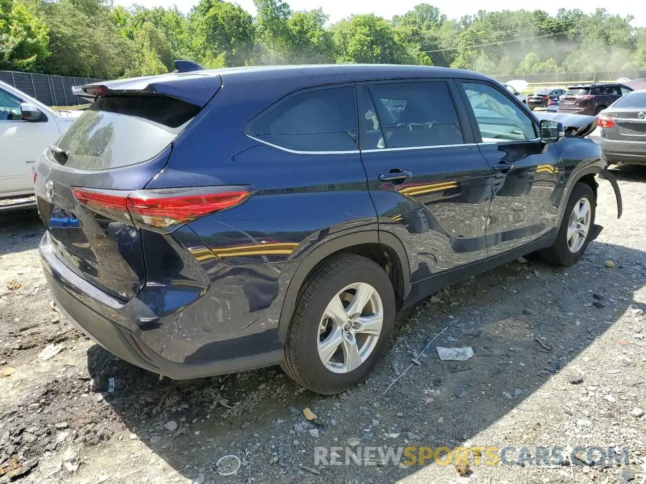 3 fotografías del automóvil dañado 5TDKDRAH8PS503756 TOYOTA HIGHLANDER 2023