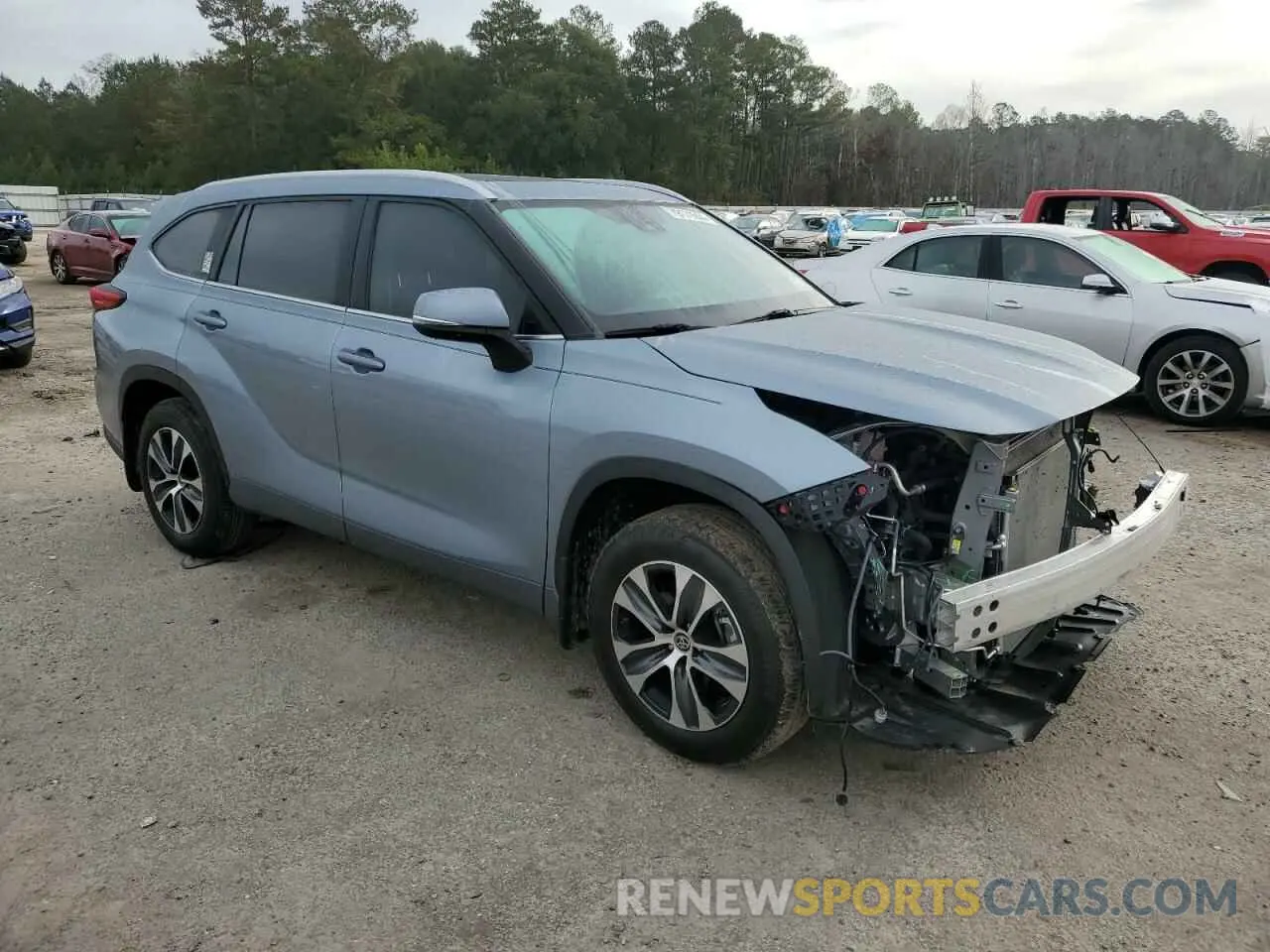 4 fotografías del automóvil dañado 5TDKDRAH9PS034628 TOYOTA HIGHLANDER 2023