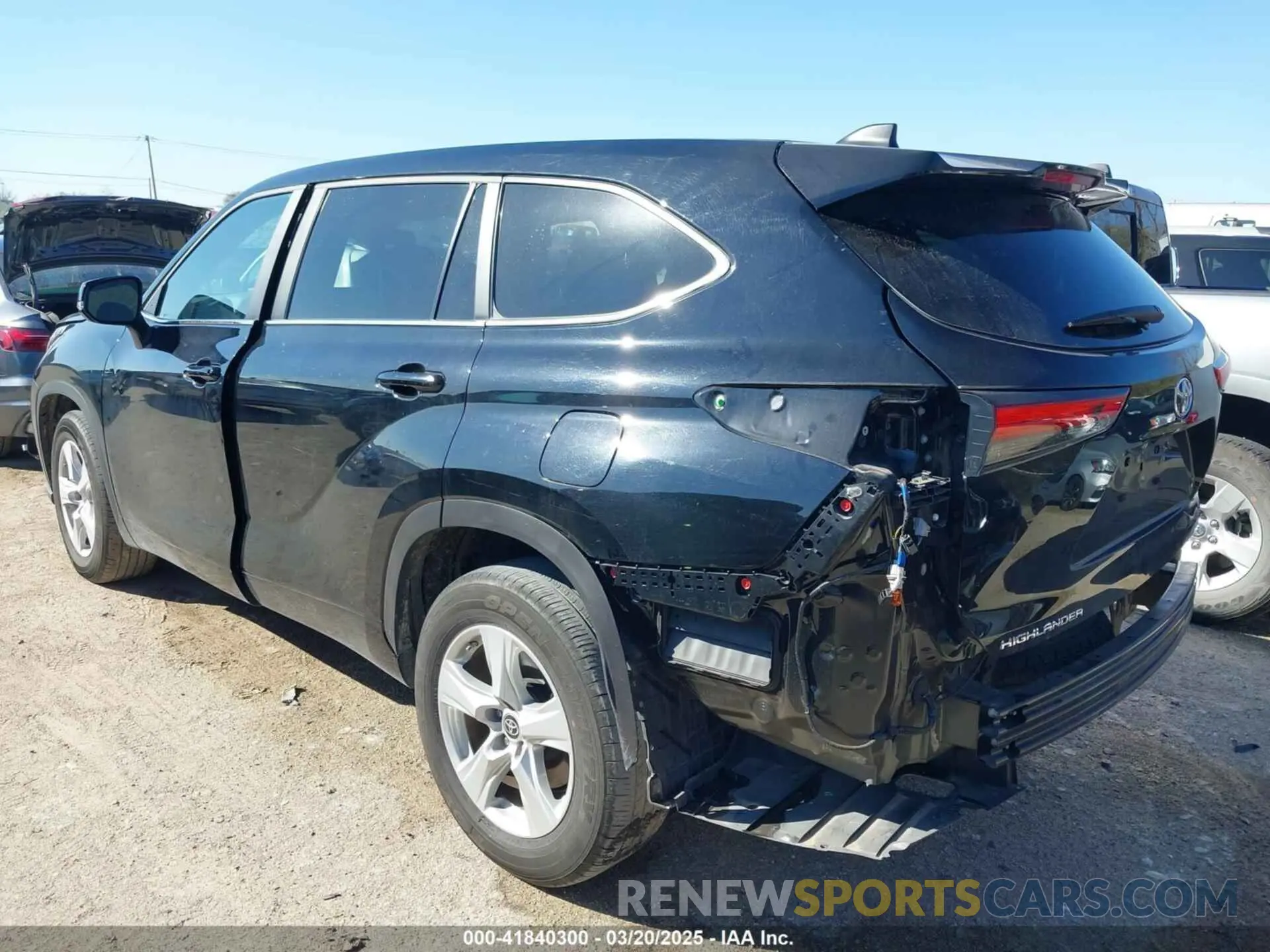 3 fotografías del automóvil dañado 5TDKDRAH9PS046701 TOYOTA HIGHLANDER 2023