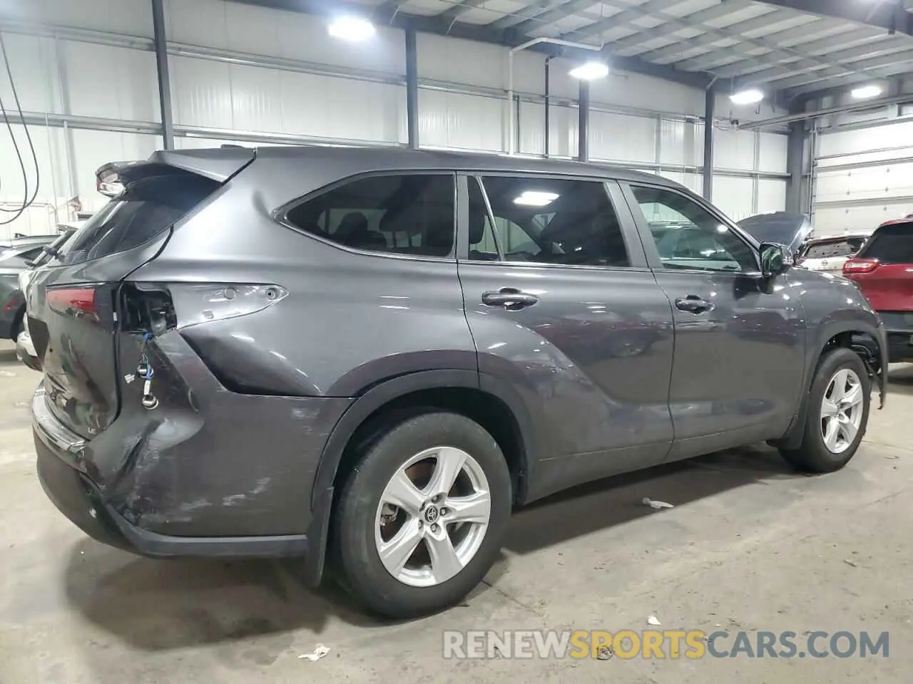 3 fotografías del automóvil dañado 5TDKDRAH9PS502924 TOYOTA HIGHLANDER 2023