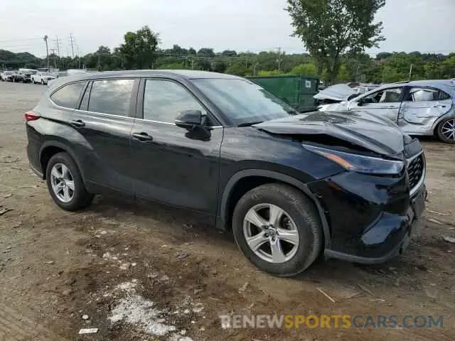 4 fotografías del automóvil dañado 5TDKDRAH9PS523109 TOYOTA HIGHLANDER 2023